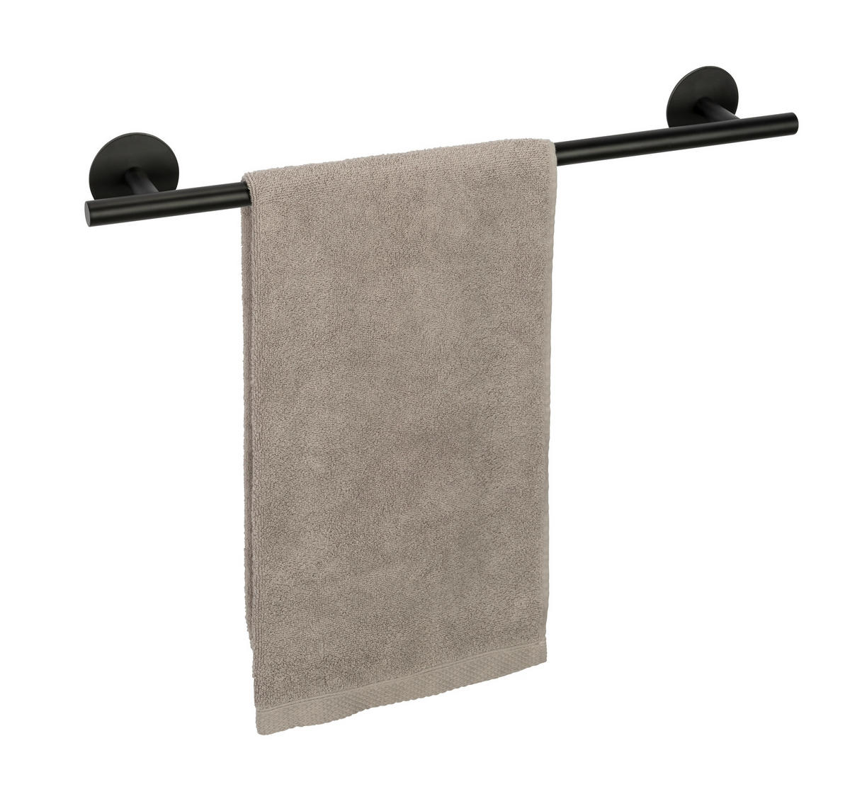 TYČ NA UTERÁKY   - čierna, Konventionell, kov (60/7/7cm) - Schöner Wohnen