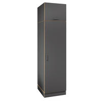 WÄSCHESCHRANK RISLO 50/200/60 cm Anthrazit, Honigeiche - Honigeiche/Anthrazit, Trend, Holzwerkstoff/Kunststoff (50/200/60cm) - MID.YOU