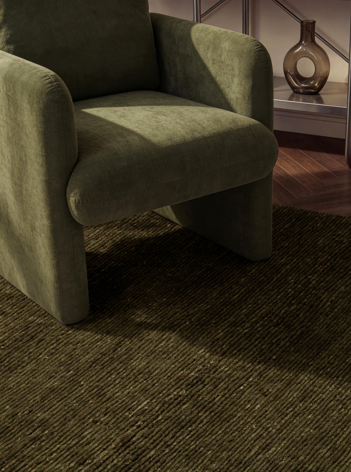 WOLLTEPPICH 200/290 cm Bexley Woolwich Olivgrün  - Olivgrün, Basics, Textil (200/290cm) - Ted Baker