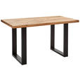 BARTISCH in Holz, Metall 180/100/95 cm   - Eichefarben/Anthrazit, Design, Holz/Metall (180/100/95cm) - Novel