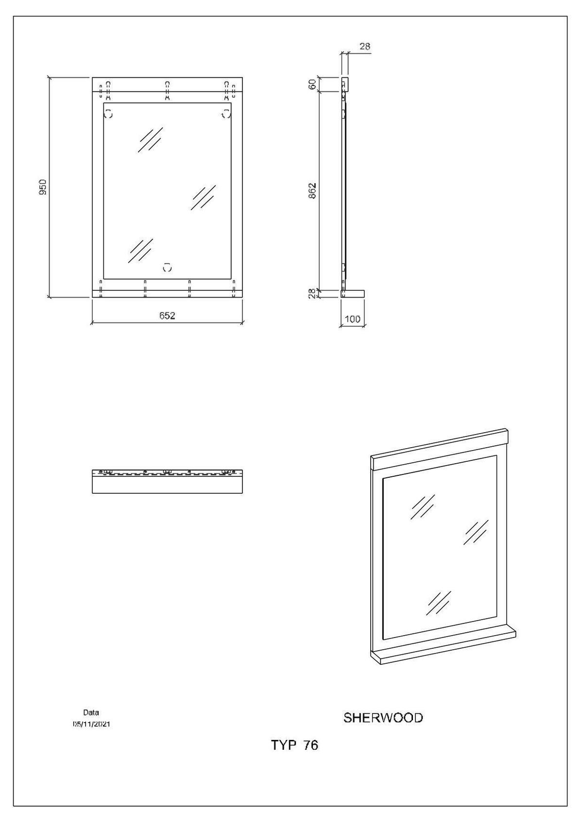 GARDEROBE 5-teilig  in 206/200/43 cm  - Anthrazit/Weiß, Design, Glas/Holzwerkstoff (206/200/43cm) - Modante