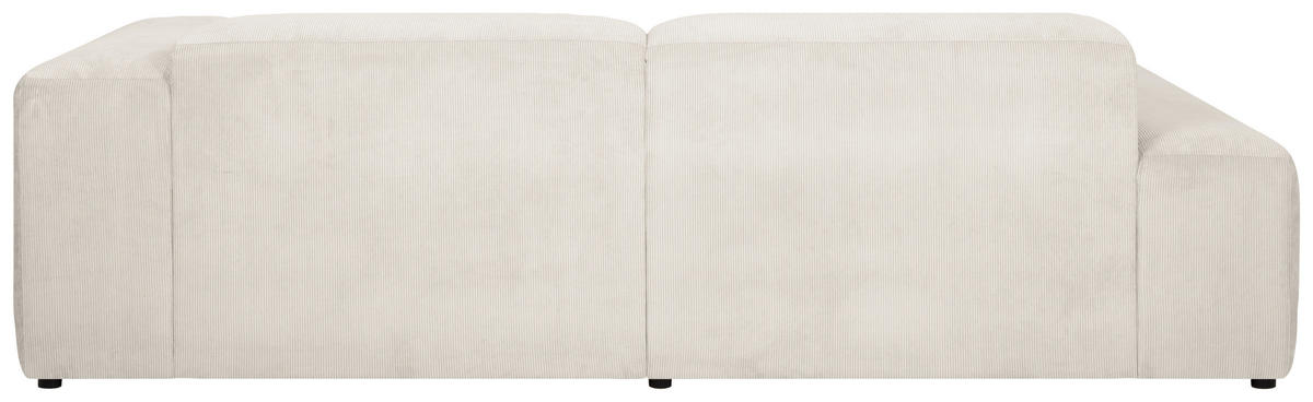ECKSOFA in Cord Creme  - Creme/Schwarz, Design, Kunststoff/Textil (170/252cm) - MID.YOU