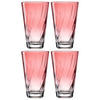 GLÄSERSET Twist 4-teilig  - Rot, Design, Glas (8,00/13,00/8,00cm) - Leonardo