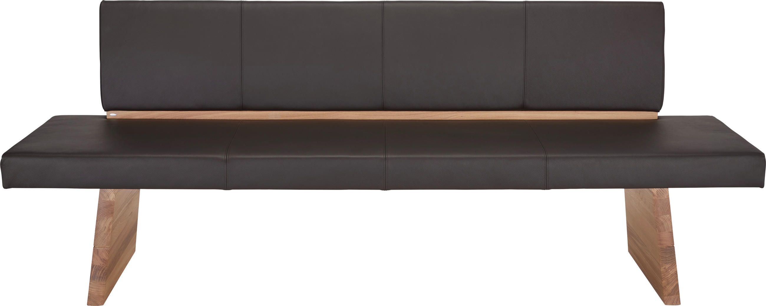 KLUPA  boje hrasta  drvo, koža      - boje hrasta, Konvencionalno, koža/drvo (230/88/58,7cm) - Voglauer