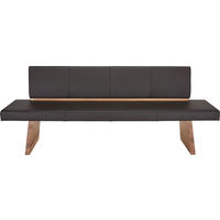 KLUPA  boje hrasta  drvo, koža      - boje hrasta, Konvencionalno, koža/drvo (230/88/58,7cm) - Voglauer