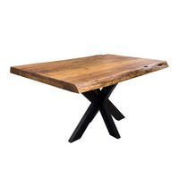ESSTISCH in Holz 140/80/76 cm  - Schwarz/Akaziefarben, LIFESTYLE, Holz/Metall (140/80/76cm) - Livetastic