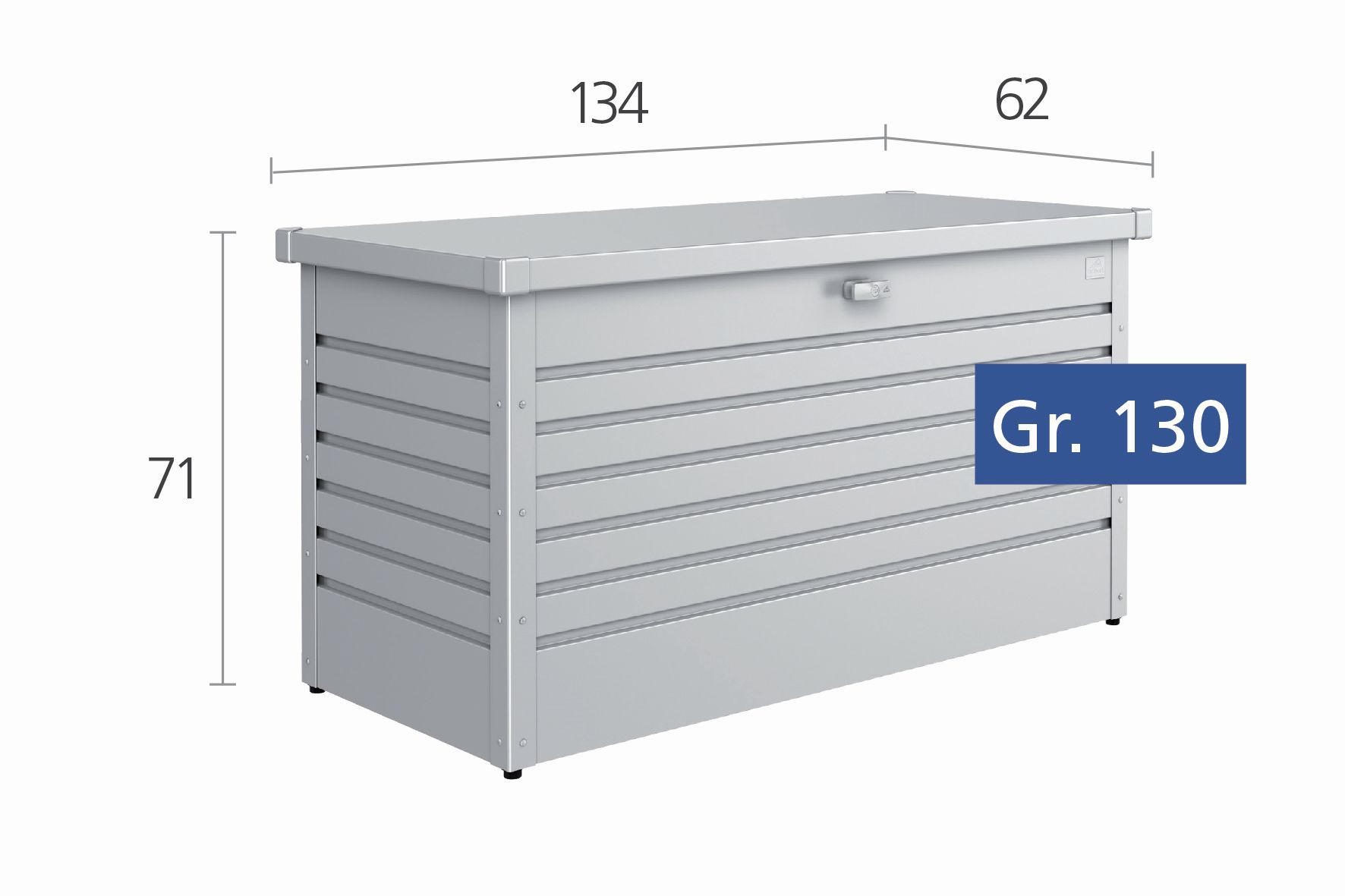 KISSENBOX - Bronzefarben, Basics, Metall (134/71/62cm) - Biohort