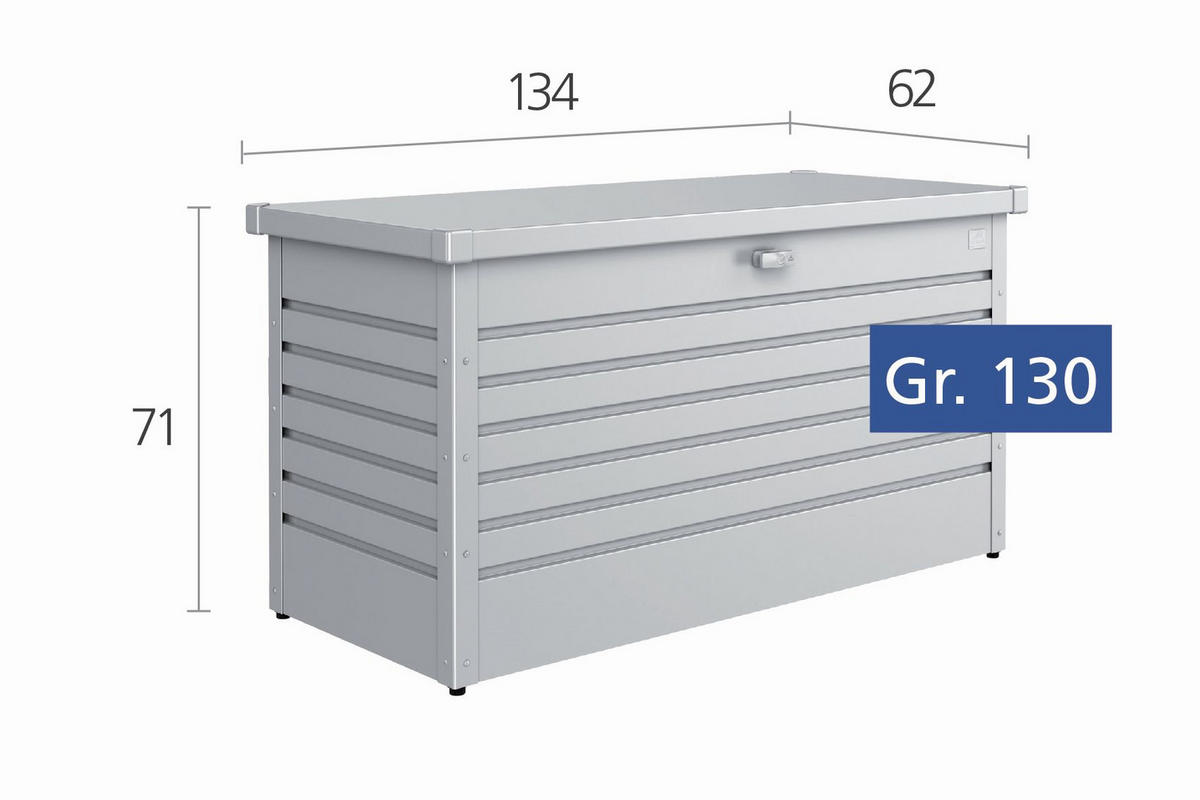 KISSENBOX - Grau, Basics, Metall (134/71/62cm) - Biohort