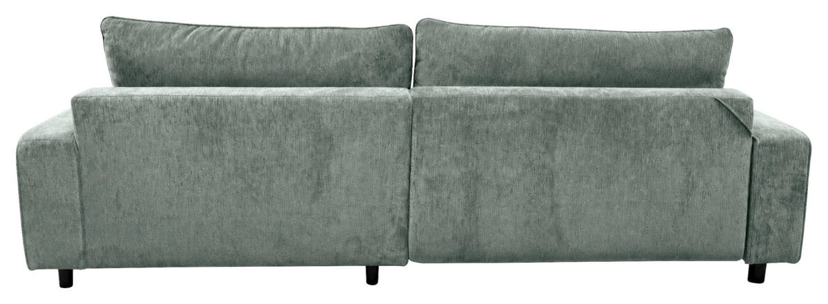 ECKSOFA Chenille Graugrün  - Schwarz/Graugrün, Design, Kunststoff/Textil (180/260cm) - Cantus