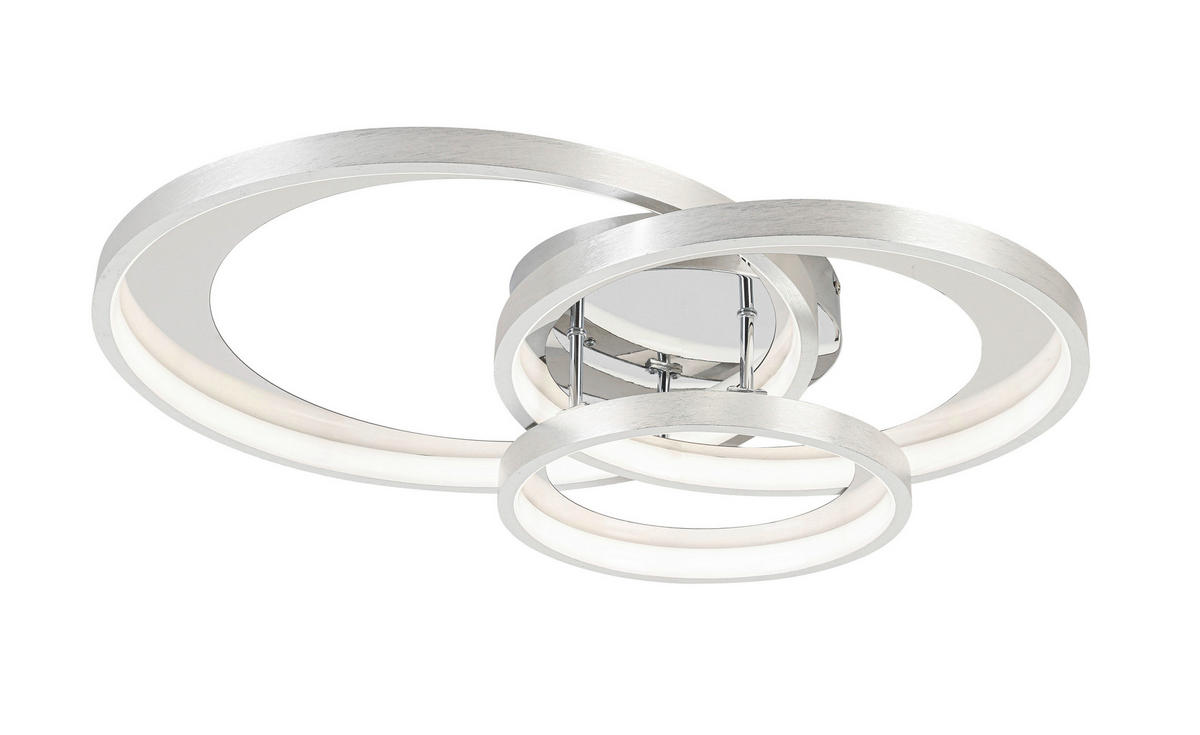 LED-DECKENLEUCHTE 54,2/46,8/11 cm    - Chromfarben/Alufarben, Design, Kunststoff/Metall (54,2/46,8/11cm) - Novel