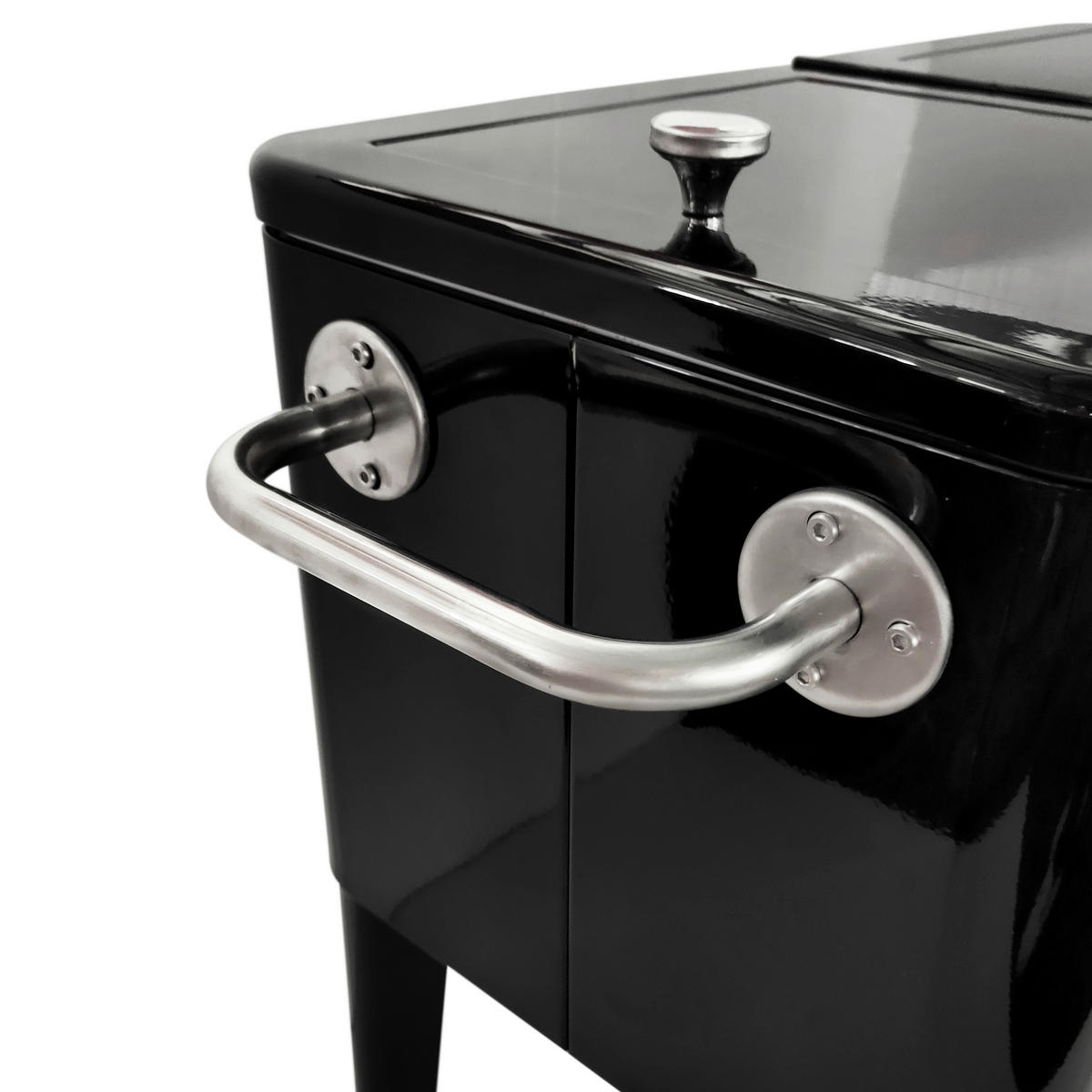 KÜHLBOX AXI RETRO KÜHLER Schwarz  - Schwarz, KONVENTIONELL, Metall (43,00/89,00/92,00cm) - Ambia Garden