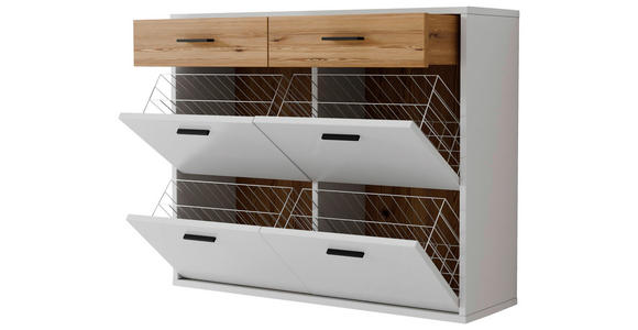 HÄNGESCHUHSCHRANK 125/101/37 cm  - Eichefarben/Anthrazit, Design, Holzwerkstoff/Metall (125/101/37cm) - Xora