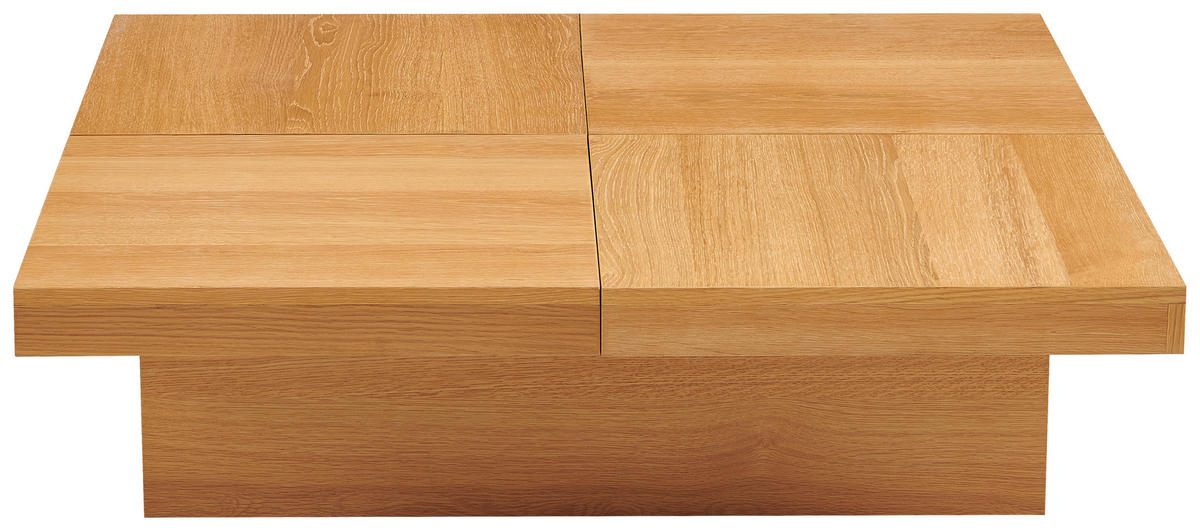COUCHTISCH Eiche furniert 100/25/100 cm quadratisch Eichefarben  - Eichefarben, Design, Holz/Holzwerkstoff (100/25/100cm) - Livetastic