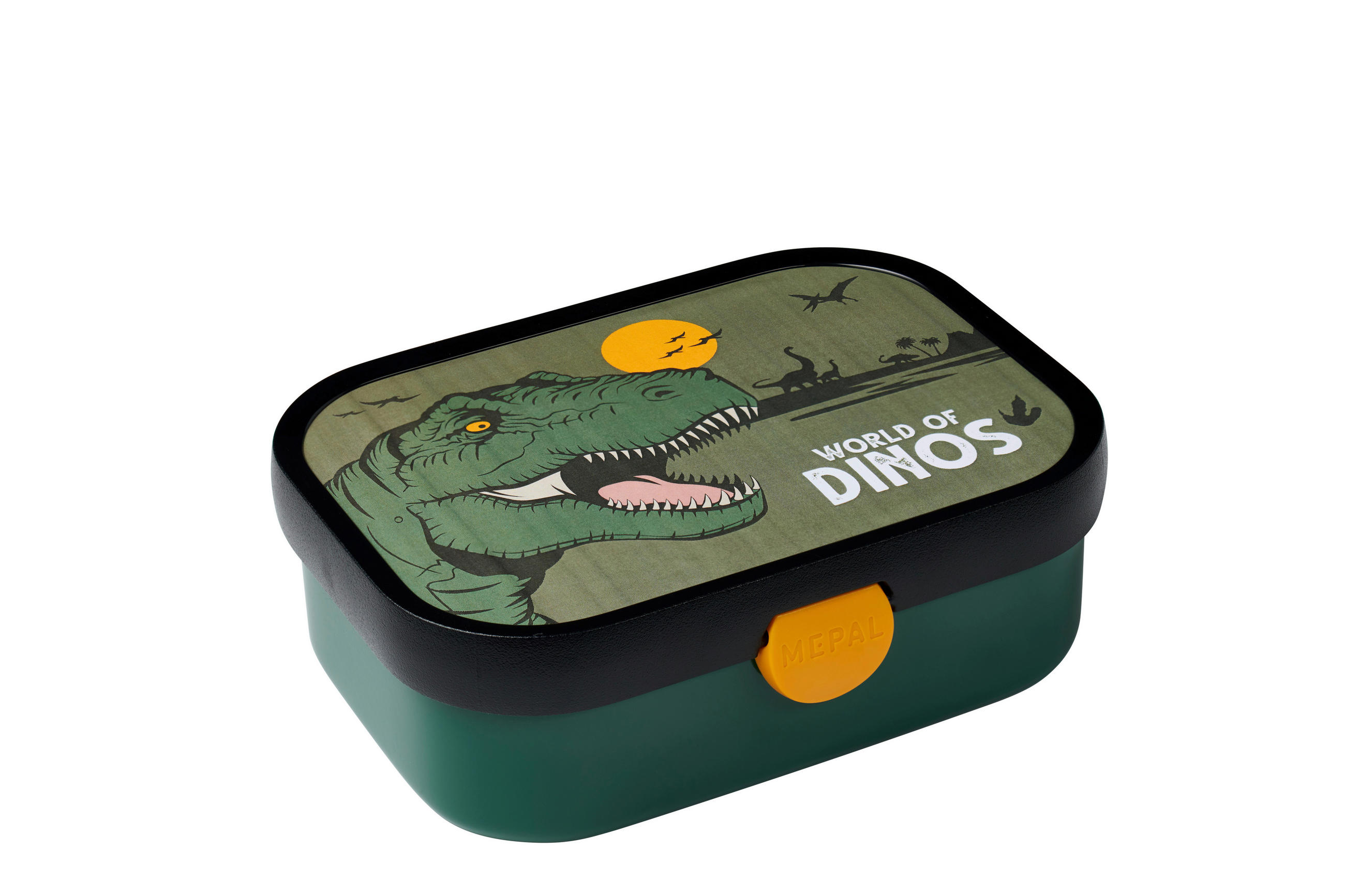 Mepal Brotzeitbox Campus - Dino Schwarz, Dunkelgrün 17.8x13.2x6.1 cm