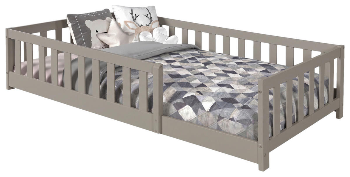 BODENBETT. 90/200 cm  in Taupe  - Taupe, MODERN, Holz/Holzwerkstoff (90/200cm) - P & B