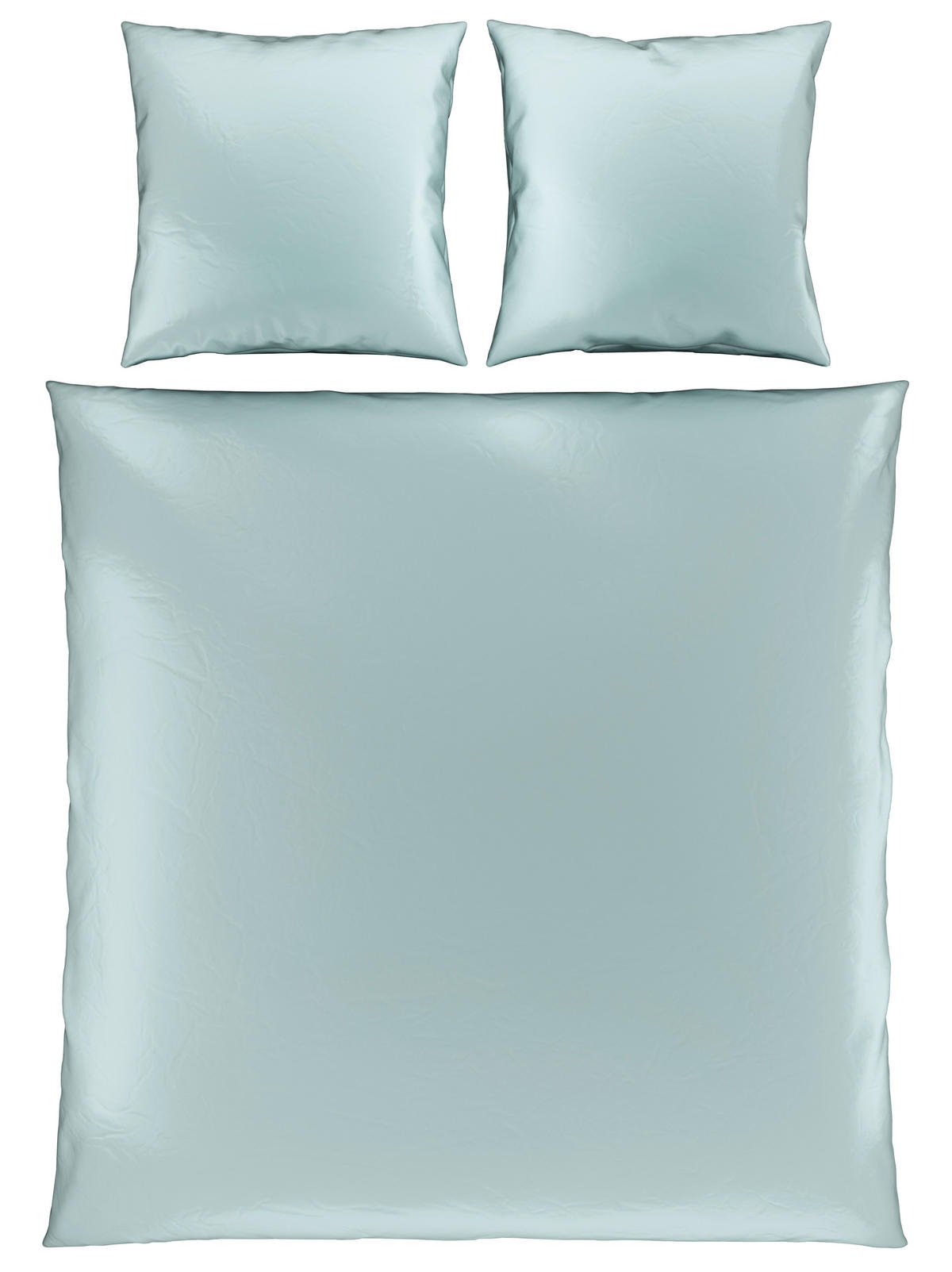 BETTWÄSCHE Satin 200/200 cm  - Pastellblau, Basics, Textil (200/200cm) - Bio:Vio