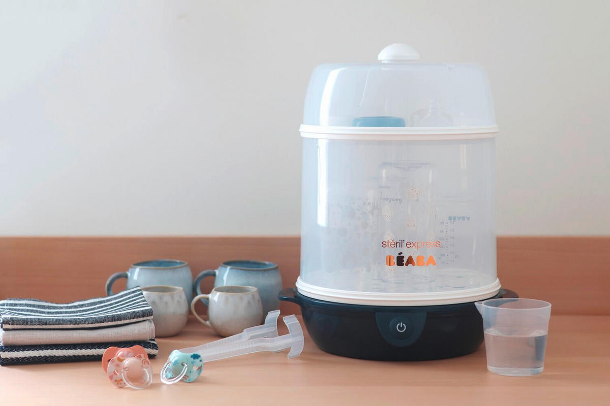 DAMPFSTERILISATOR  - Dunkelblau, Basics, Kunststoff (28.5/25/36cm) - Beaba