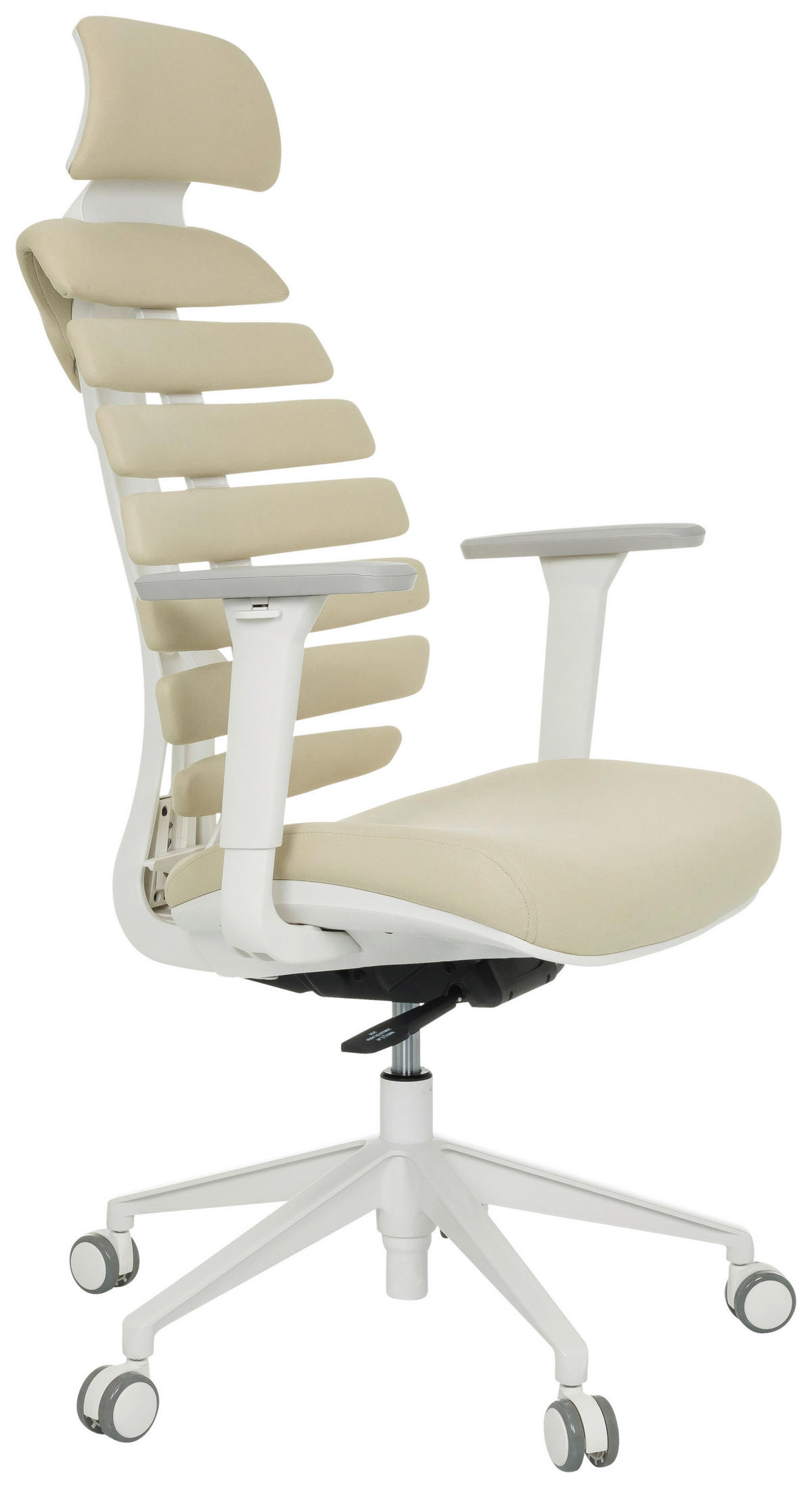 DREHSTUHL  in Flachgewebe Beige  - Beige/Weiß, MODERN, Kunststoff/Textil (67/116 - 133/65cm) - MID.YOU