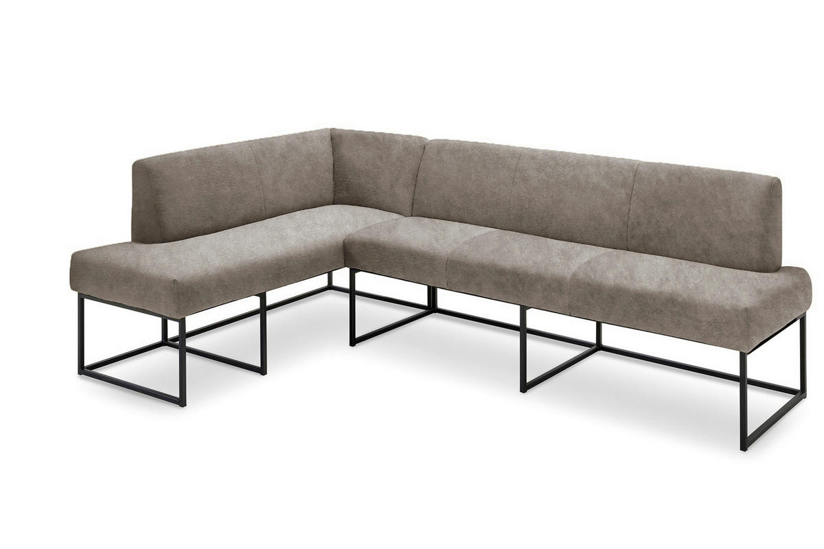 UGAONA KLUPA  siva   - siva/crna, Moderno, drvo/metal (245/159cm) - Livetastic