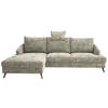 ECKSOFA in Webstoff Hellbraun  - Hellbraun/Schwarz, KONVENTIONELL, Textil/Metall (183/293cm) - Carryhome