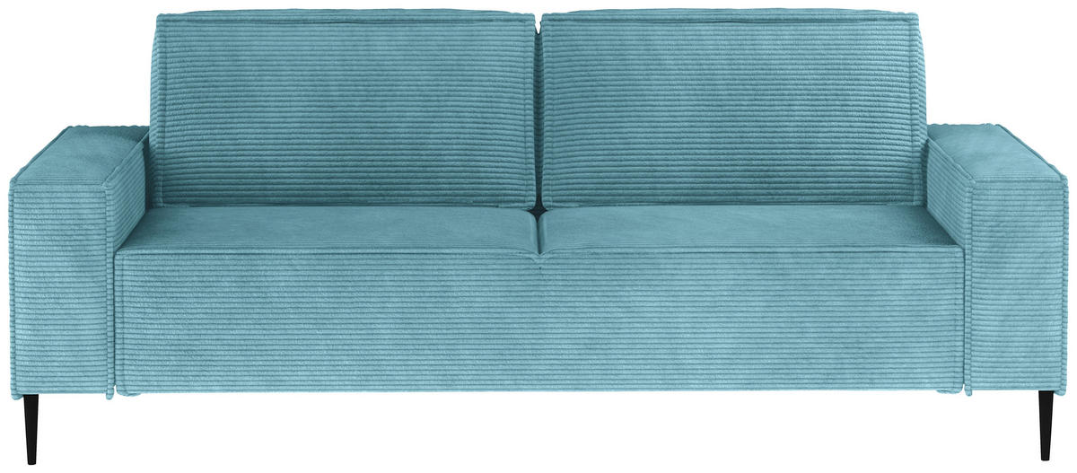 BÄDDSOFFA i vävt tyg blå  - blå/svart, Design, metall/textil (240/89/103cm) - MID.YOU