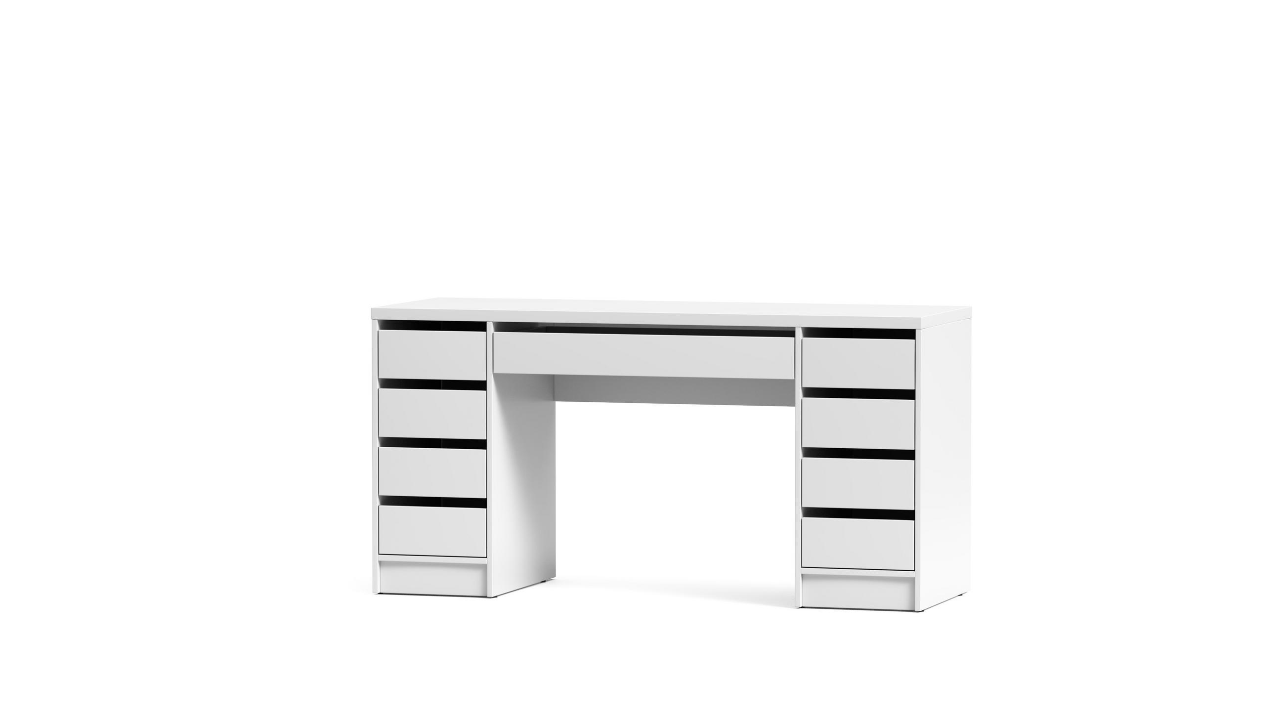 SCHREIBTISCH 152,6/55/77,6 cm Weiß  - Weiß, MODERN, Holzwerkstoff (152,6/55/77,6cm) - Livetastic