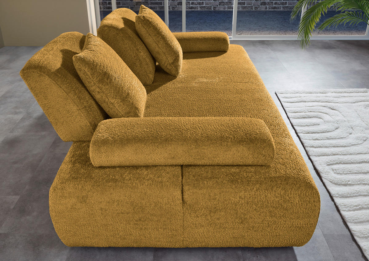 SCHLAFSOFA in Textil Gelb  - Gelb/Schwarz, Konventionell, Kunststoff/Textil (235-255/80/116-138cm) - Carryhome