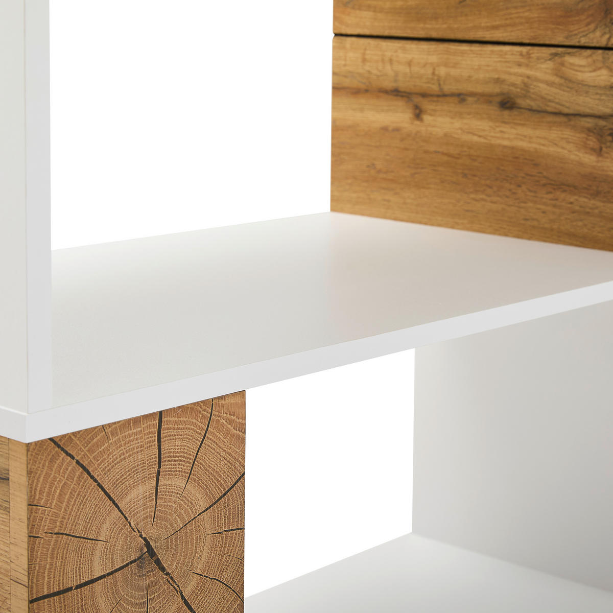 HYLLA i 80/149/40 cm vit, ekfärgad  - vit/svart, Natur, trämaterial/plast (80/149/40cm) - MID.YOU