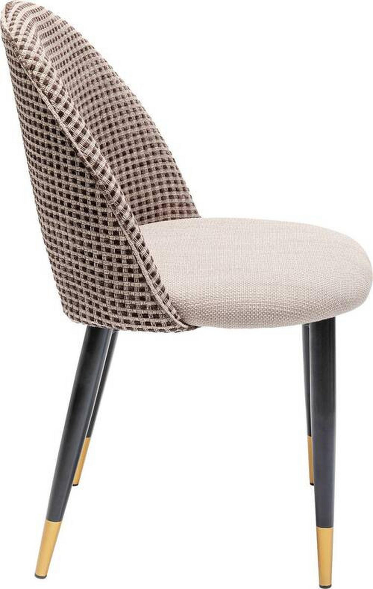 STUHL  in Stahl Webstoff Metall, Textil  - Beige/Goldfarben, Design, Textil/Metall (49/84/54cm) - Ambia Home