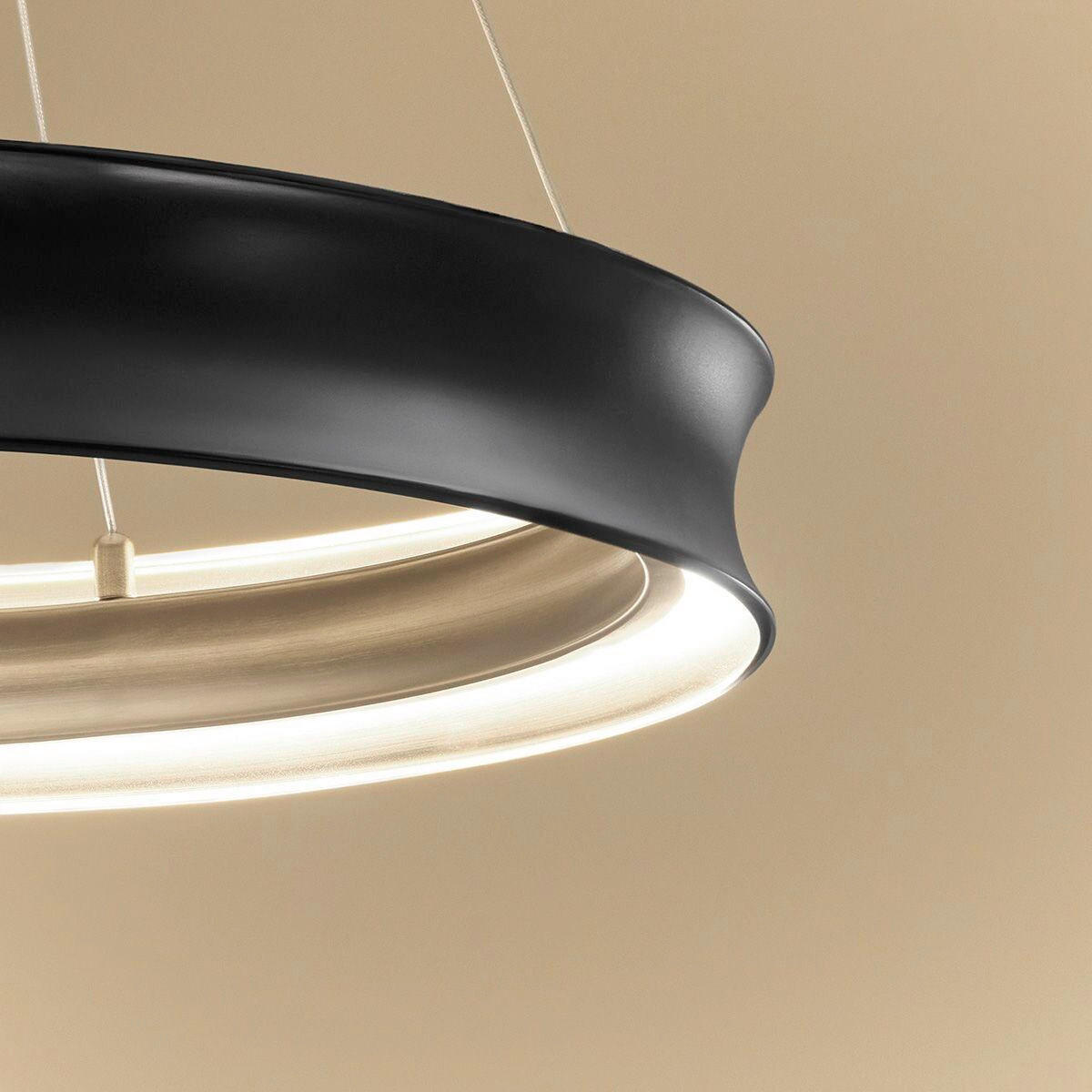 LED-HÄNGELEUCHTE Kichler 95/74,8 cm  - Champagner/Schwarz, Design, Metall (95/74,8cm) - Elstead Lighting