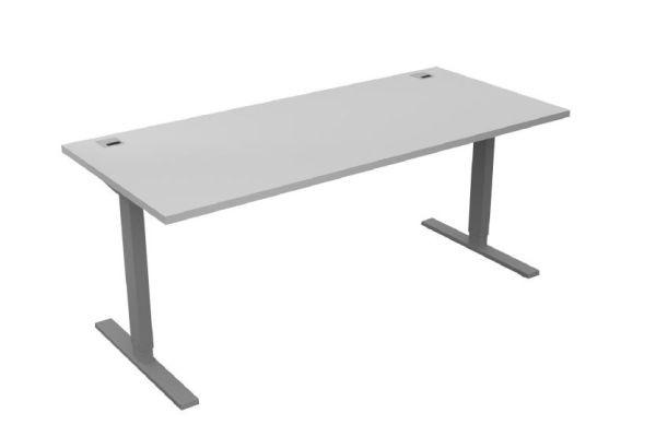 Schreibtisch 80/175/72,5(123) cm in Platinfarben