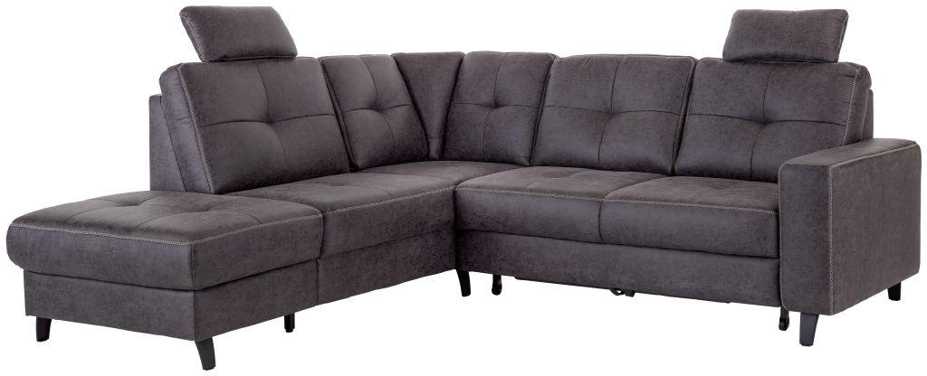 ECKSOFA in Anthrazit  - Anthrazit/Beige, Modern, Textil/Metall (219/237cm) - Sit & More