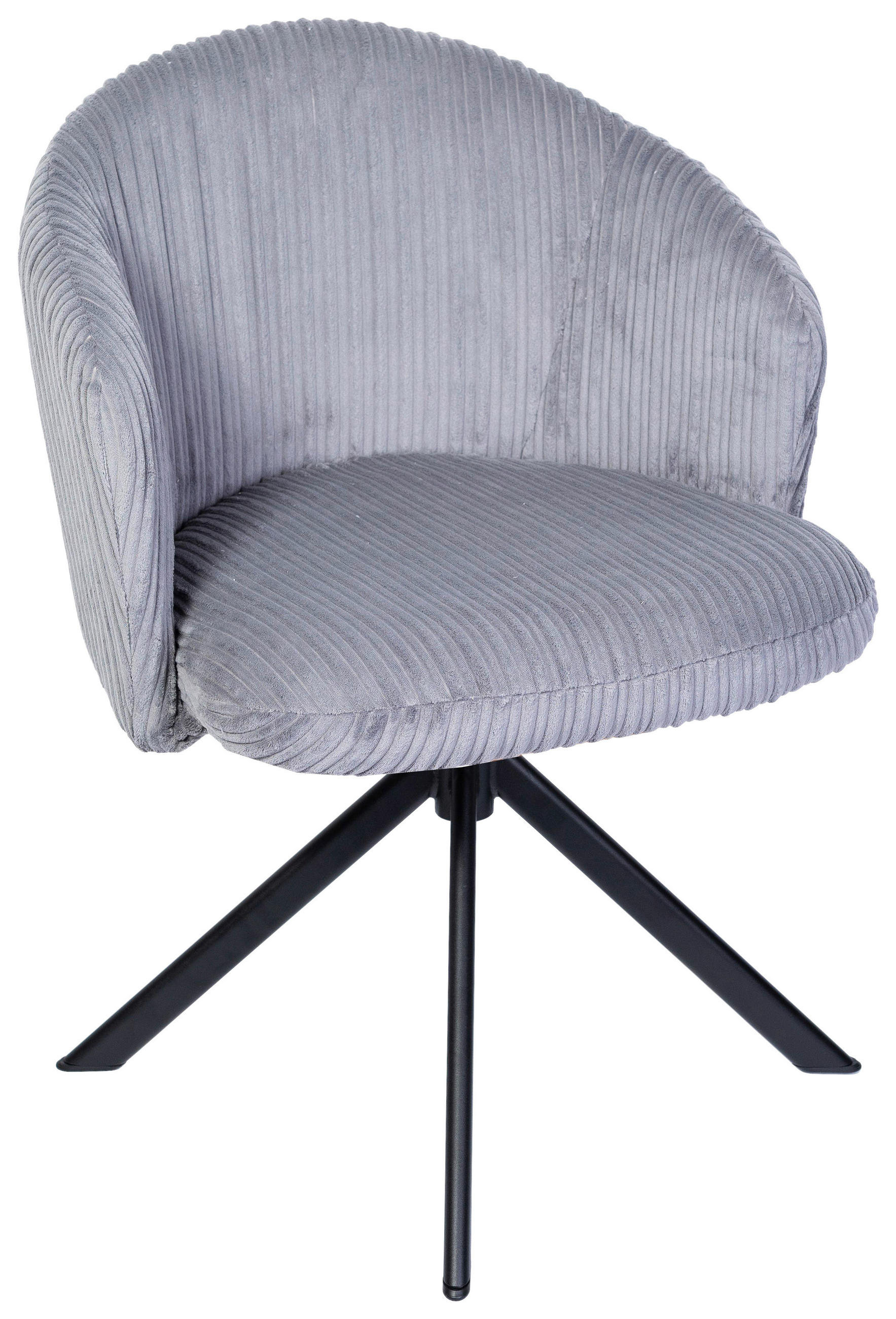 ARMLEHNSTUHL  in Schmiedeeisen Feincord  - Dunkelgrau/Schwarz, KONVENTIONELL, Textil/Metall (61/82/59cm) - Stylife