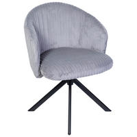 ARMLEHNSTUHL  in Schmiedeeisen Feincord  - Dunkelgrau/Schwarz, KONVENTIONELL, Textil/Metall (61/82/59cm) - Stylife