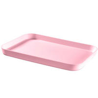 TÁLCA    - rózsaszín, Basics, műanyag (43/31/3.5cm)