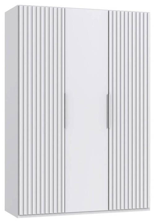 DREHTÜRENSCHRANK in Weiss - Weiss, Modern, Holzwerkstoff/Metall (150/216/58cm) - MID.YOU