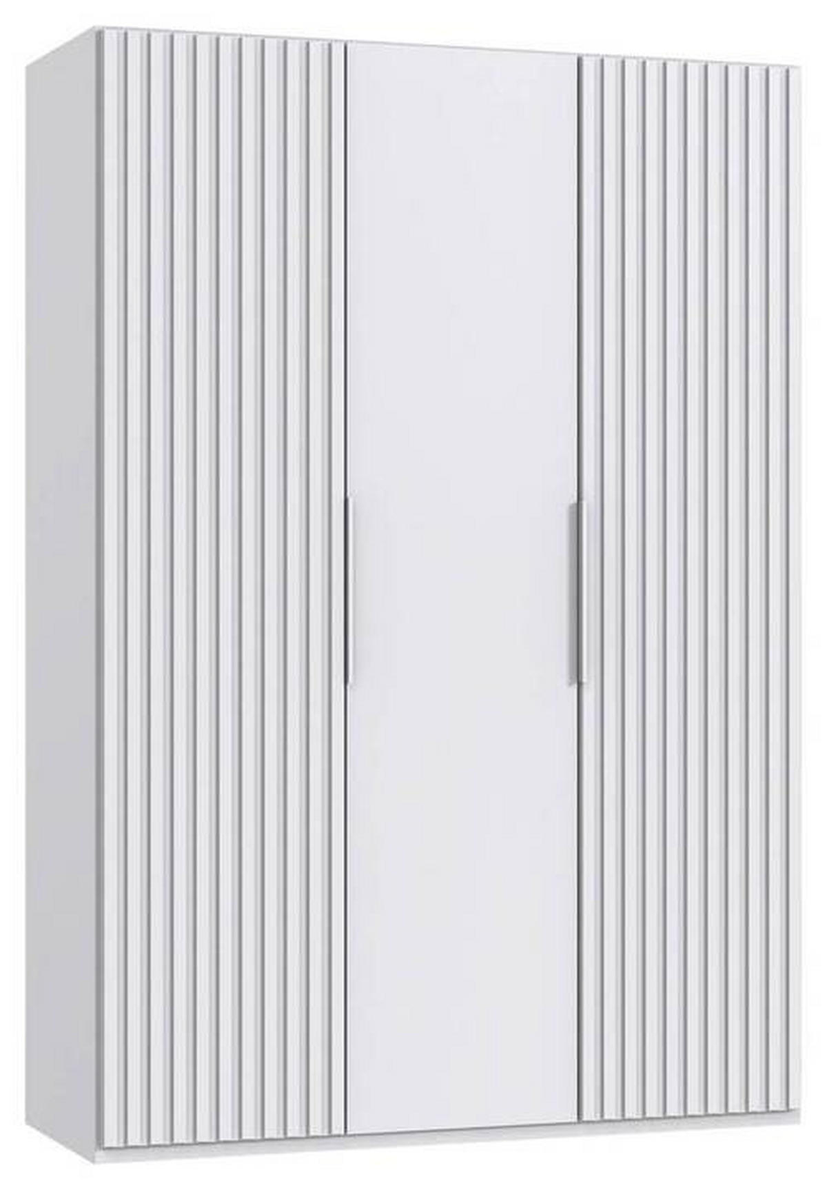 DREHTÜRENSCHRANK in Weiss  - Weiss, Modern, Holzwerkstoff/Metall (150/216/58cm) - MID.YOU