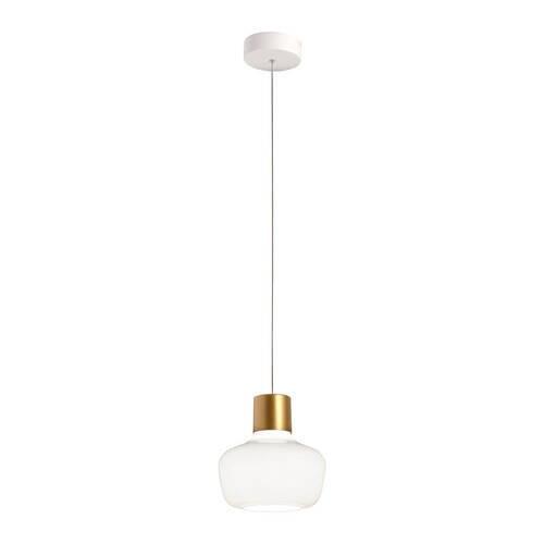 VISEČA LED-SVETILKA  Kino 12 W//3000 K/230 V/ - bela/barve medenine, Design, kovina/steklo (22/200cm)