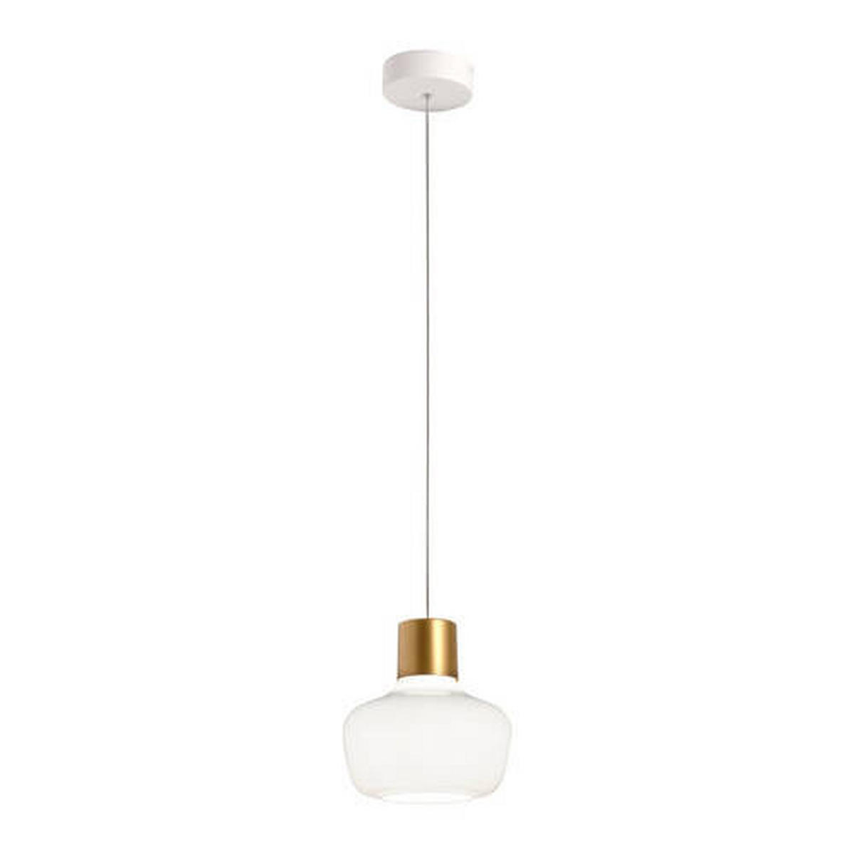 VISEČA LED-SVETILKA  Kino 12 W//3000 K/230 V/ - bela/barve medenine, Design, kovina/steklo (22/200cm)