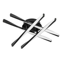 DECKENLEUCHTE 43,5/43,5/9,5 cm  - Schwarz/Weiß, Design, Kunststoff/Metall (43,5/43,5/9,5cm)