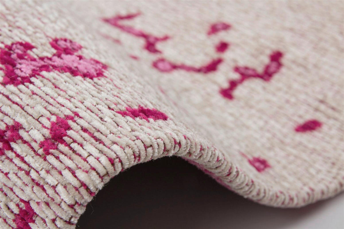 VINTAGE-TEPPICH 80/150 cm Pink, Elfenbein rechteckig  - Elfenbein/Pink, Basics, Textil (80/150cm) - Kayoom