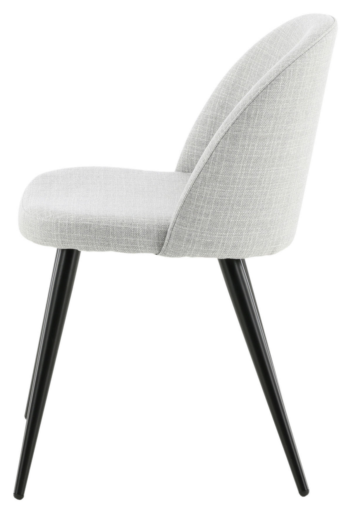 STOLSET 2 styck stål textilväv  - ljusgrå/svart, Design, metall/textil (50/77/48cm) - Livetastic