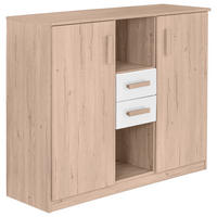 KOMMODE Wimex CARIBA  in 124/105/41 cm  - Eichefarben/Weiß, Design, Holzwerkstoff/Kunststoff (124/105/41cm) - MID.YOU