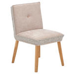 STUHL  in Webstoff, Mikrofaser Holz, Textil  - Taupe/Hellbraun, Design, Holz/Textil (49/86/67cm) - Linea Natura