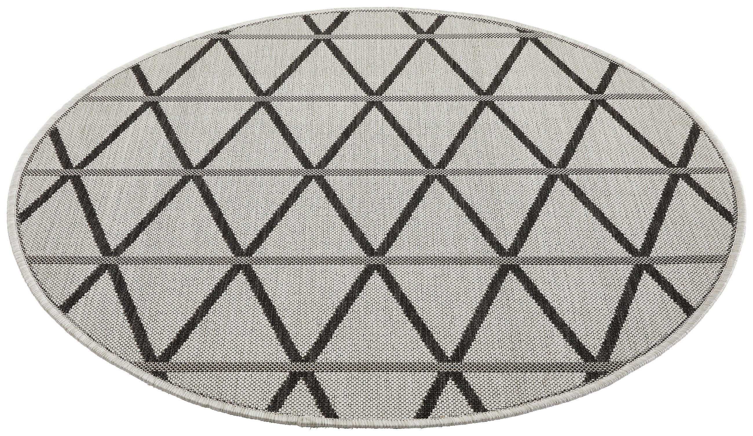 OUTDOORTEPPICH 120 cm Naturalle Grau, Schwarz  - Schwarz/Grau, Design, Naturmaterialien/Textil (120cm) - Novel