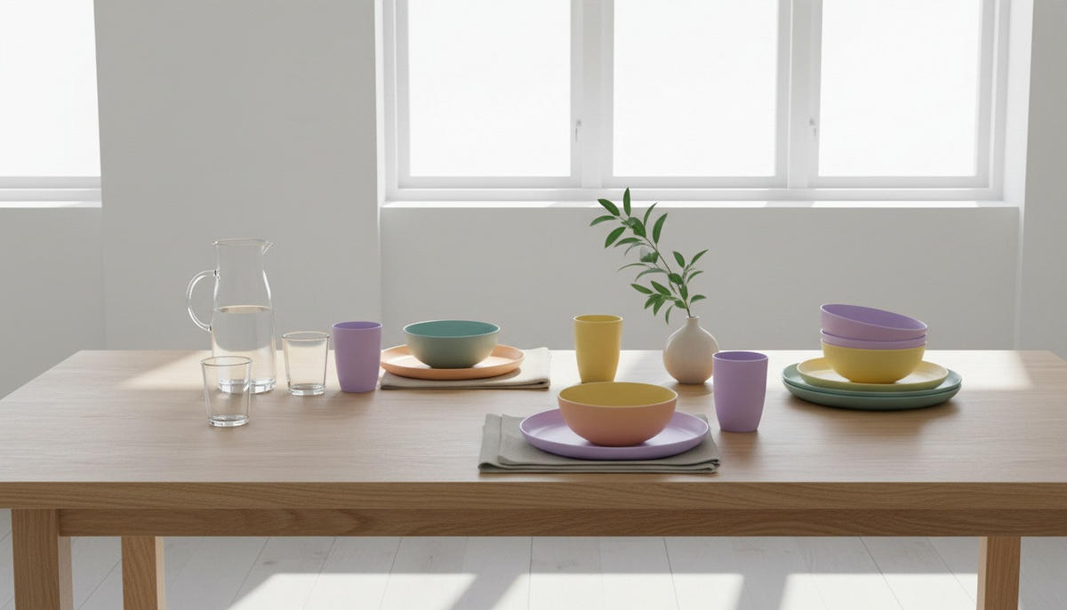 KOMBISERVICE Multicolor 12-teilig 4 Personen  - Multicolor, Basics, Kunststoff (20/20/14cm) - Alpina 6287