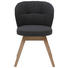 STUHL Webstoff Kerneiche vollmassiv Anthrazit, Eichefarben - Eichefarben/Anthrazit, Design, Leder/Holz (55/84/57cm) - Valnatura STUHL Webstoff Kerneiche vollmassiv Anthrazit, Eichefarben - Eichefarben/Anthrazit, Design, Leder/Holz (55/84/57cm) - Valnatura
