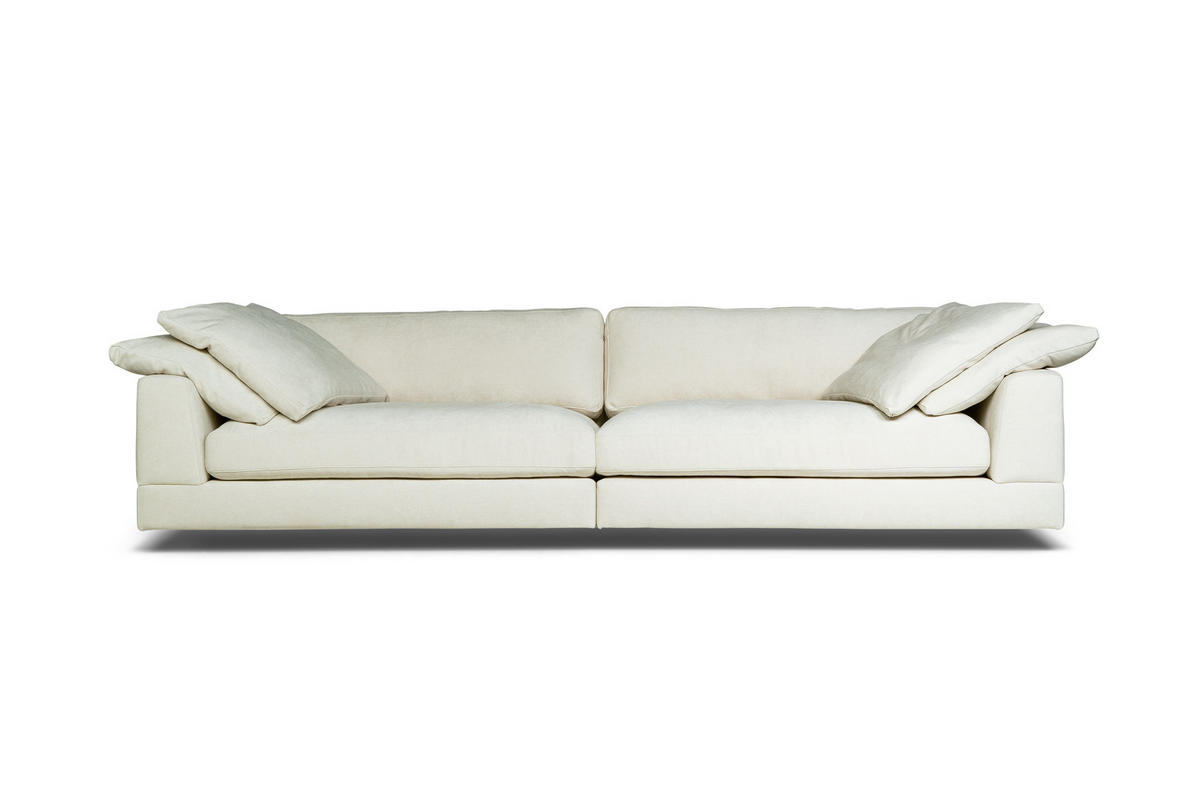 4-SITS SOFFA i vit  - vit, Klassisk, trä/textil (324/81/120cm) - Novel