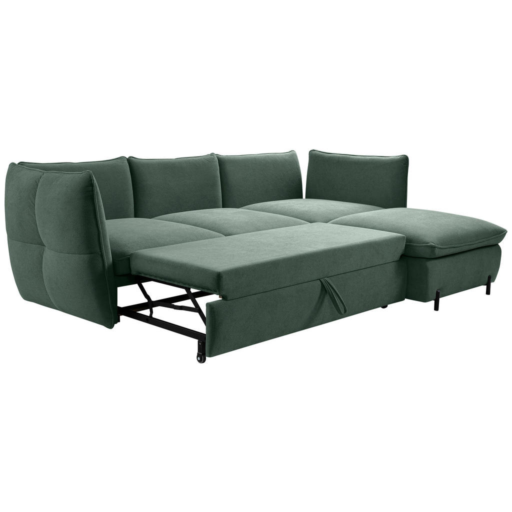 Thumbnail - Mid.you Ecksofa, Grün, Textil, 4-Sitzer, Füllung: Silikon, seitenverkehrt montierbar, L-Form, 262x178 cm, Stoffauswahl, ...