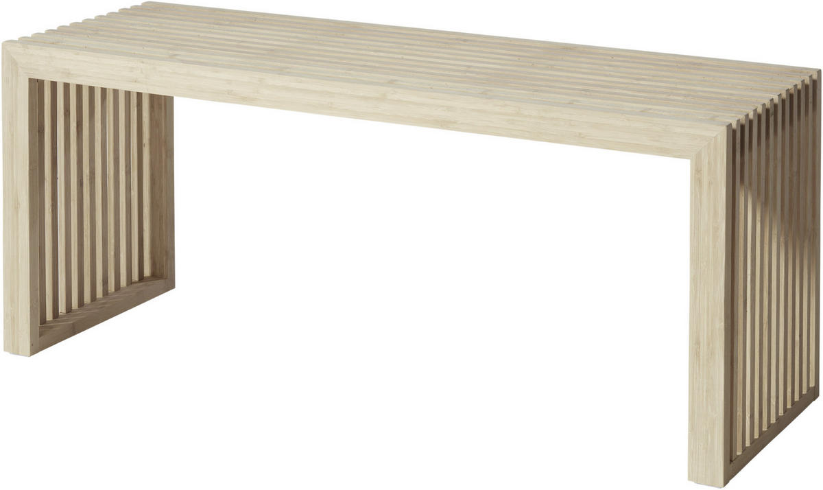 SITZBANK 104/43/35 cm Naturfarben Bambus massiv  - Naturfarben, KONVENTIONELL, Holz (104/43/35cm) - MID.YOU